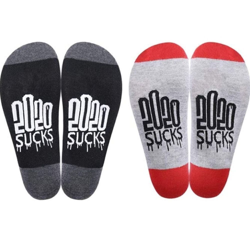4 Packs 2020 Sucks Socks Men & Women Funny Socks